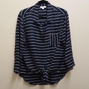 BeachLunchLounge Striped Top; Sz XL